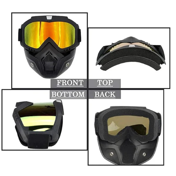 3 in 1 Motorcycle Goggle Mask